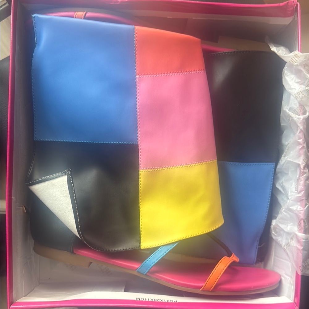 Colorful Patchwork Women's Sandals - image 1